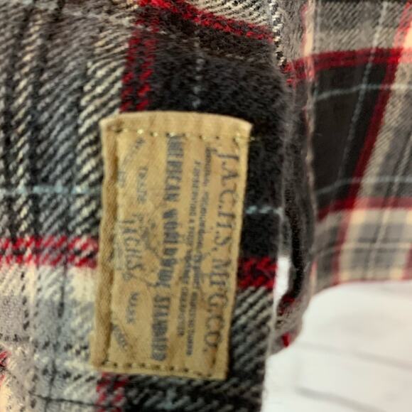 Jach's Heavy Plaid Flannel Shirt - Mens  LT - 100% Cotton Button Down - Picture 4 of 5